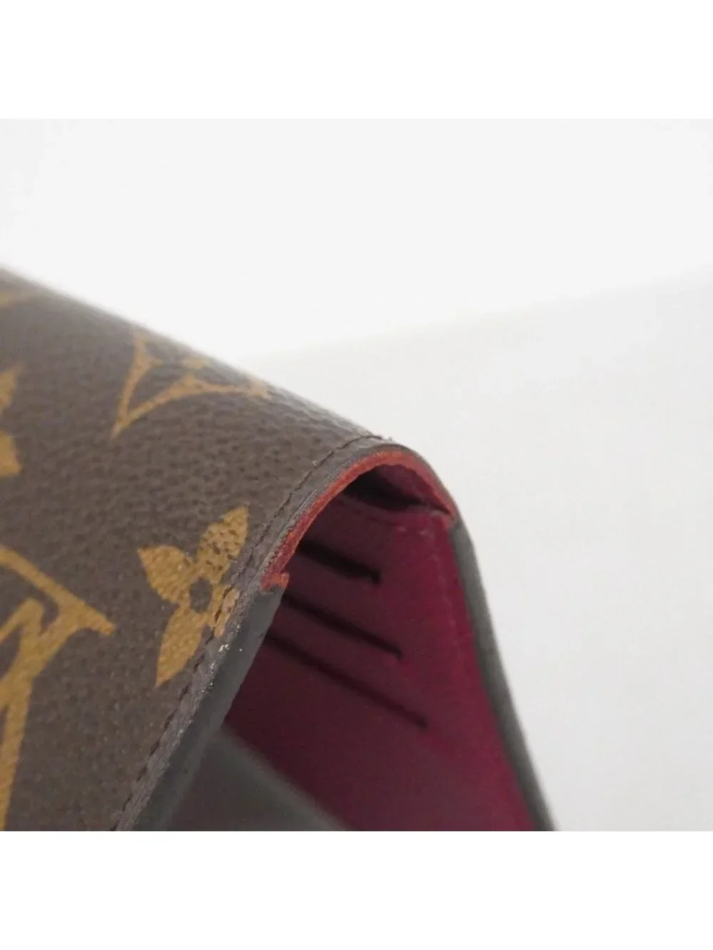 Louis Vuitton Wallet Monogram Portefeuille Adele Brown Fuchsia